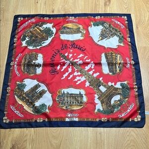 Lahmy 30” Square Souvenir de Paris Scarf by Roger L. Paris Parisian Theme